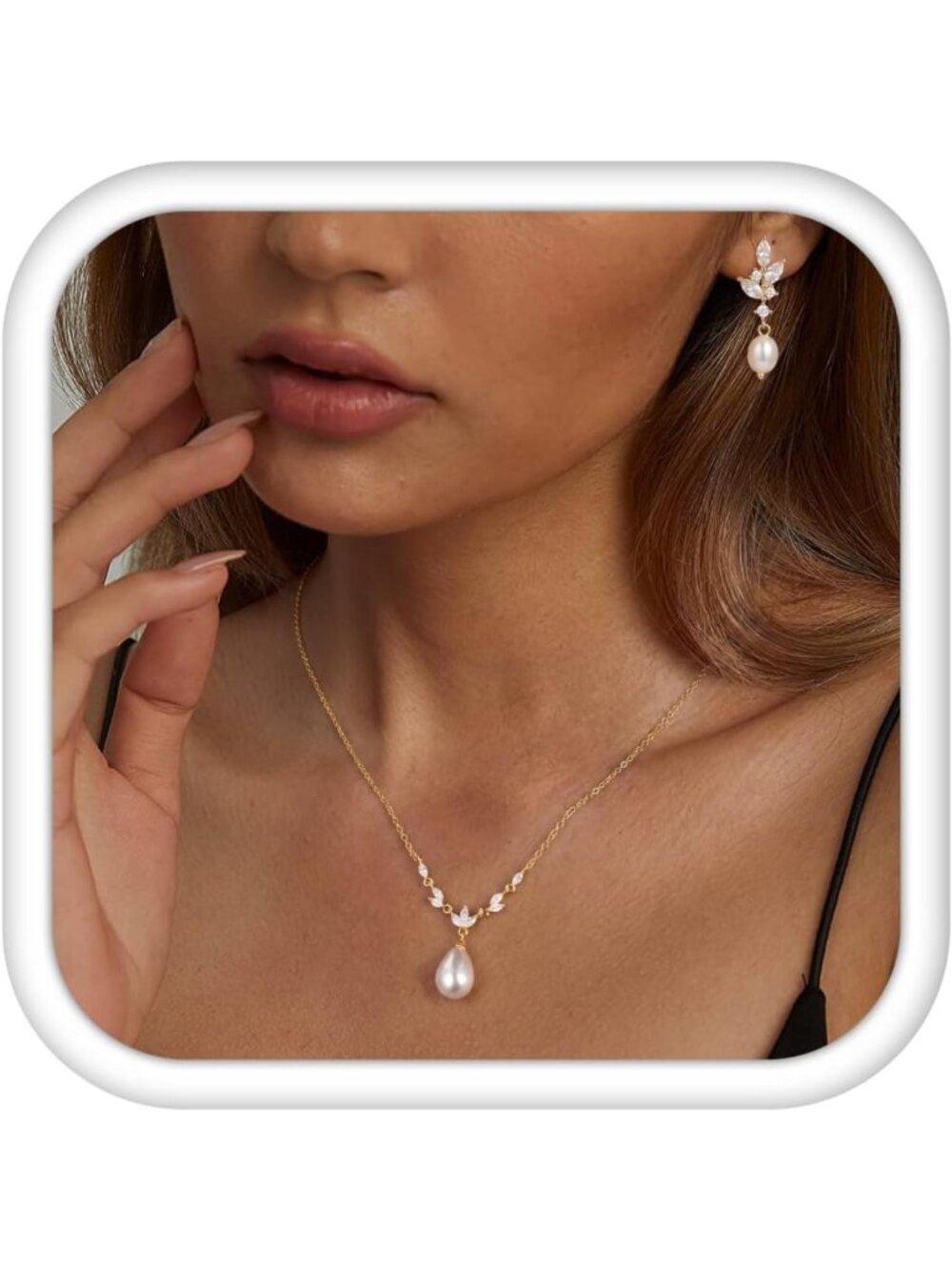 Elegant Gold Pearl Wedding Jewelry Set for Brides - Stunning Women's Accessories